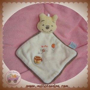 DISNEY SOS DOUDOU OURS WINNIE L'OURSON ECRU PLAT MIEL BUZZ ABEILLE