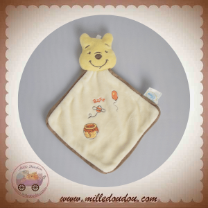 DISNEY SOS DOUDOU OURS WINNIE L'OURSON ECRU PLAT MIEL BUZZ ABEILLE