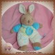 TOODO SOS DOUDOU LAPIN MARRON BLANC BLEU BATEAU ANCRE 21 cm