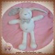 SERGENT MAJOR SOS DOUDOU LAPIN BLANC RAYE BEIGE NOEUD PAPILLON SOS