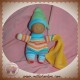 COROLLE DOUDOU POUPEE RAYE BLEU ORANGE MOUCHOIR MINIREVE VERT SOS