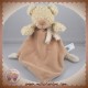 TEX SOS DOUDOU OURS POIL BEIGE PLAT MARRON ECHARPE ECRU SOS