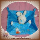 NICOTOY SOS DOUDOU LAPIN PLAT BLEU COL JAUNE ABC