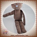 BOUT'CHOU MONOPRIX SOS DOUDOU CHAT MARRON BLEU 40 CM