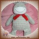 NICOTOY SOS DOUDOU ZEBRE CHEVAL GRIS ECHARPE ROUGE