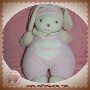 NOUNOURS SOS DOUDOU LAPIN MEUNIER ROSE ECRU