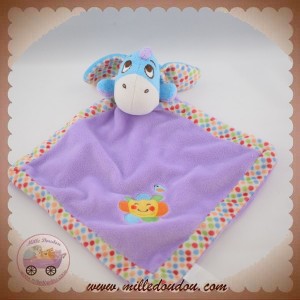 DISNEY SOS DOUDOU BOURRIQUET BLEU PLAT VIOLET POIS FLEUR