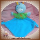 NICOTOY SOS DOUDOU ANE CHEVAL PLAT BLEU VERT OISEAU BRODERIE