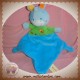 NICOTOY SOS DOUDOU ANE CHEVAL PLAT BLEU VERT OISEAU BRODERIE