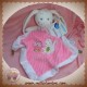 MOTS D'ENFANTS SOS DOUDOU LAPIN PLAT LOSANGE ROSE ECUREUIL HIBOU