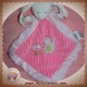 MOTS D'ENFANTS SOS DOUDOU LAPIN PLAT LOSANGE ROSE ECUREUIL HIBOU