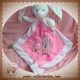 MOTS D'ENFANTS SOS DOUDOU LAPIN PLAT LOSANGE ROSE ECUREUIL HIBOU