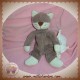 KIMBALOO SOS DOUDOU CHAT ECRU MARRON MOUCHOIR