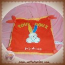 KALOO SOS DOUDOU MOUCHOIR ORANGE PLAT LAPIN BLANC DOUX PLUME SWEET