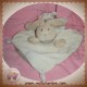 NATURE ET DECOUVERTES DOUDOU LAPIN POPIN PLAT ECRU DOS UNI BEIGE SOS