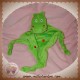 CARRE BLANC SOS DOUDOU CROCODILE PLAT VERT A POIS NOEUD