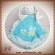 MOTS D'ENFANTS SOS DOUDOU LAPIN PLAT LOSANGE BLEU ECUREUIL HIBOU