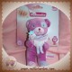 POMMETTE SOS DOUDOU OURS VIOLET POULE TISSU COCOARD