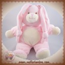 GIPSY SOS DOUDOU LAPIN ROSE ET ECRU OREILLES NOEUD