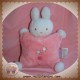 SUN CITY SOS DOUDOU LAPIN MIFFY BLANC QUASI PLAT ROSE ETOILES