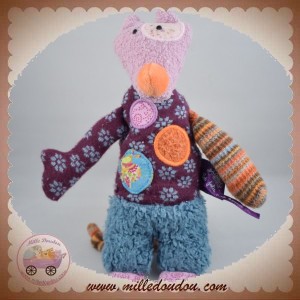 MOULIN ROTY SOS DOUDOU LOUP VIOLET PANTALON VERT LES JOLIS PAS BEAUX