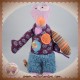 MOULIN ROTY SOS DOUDOU LOUP VIOLET PANTALON VERT LES JOLIS PAS BEAUX