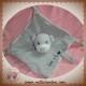 3 SUISSES SOS DOUDOU OURS GRIS PLAT COEUR DO L'ENFANT