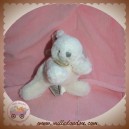 DOUDOU ET COMPAGNIE LAPIN BONBON ALLONGE BLANC TAUPE 12 CM SOS