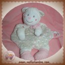 NICOTOY SOS DOUDOU MOUTON BLANC PLAT ROSE GRIS TISSU