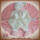 NICOTOY SOS DOUDOU MOUTON BLANC PLAT ROSE GRIS TISSU