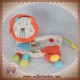 NICOTOY KIABI SOS DOUDOU LION PLAT GRIS CRINIERE ORANGE ROND