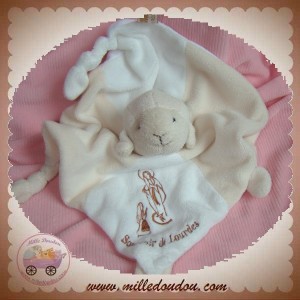 RODADOU SOS DOUDOU MOUTON PLAT ECRU BLANC ATTACHE TETINE BEBE