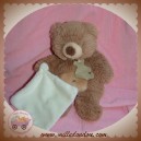 HISTOIRE D'OURS DOUDOU OURS MARRON POIL MOUCHOIR ECRU SOS