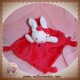 NICOTOY SOS DOUDOU LAPIN PLAT ROUGE FUSHIA COEUR