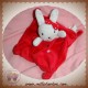 NICOTOY SOS DOUDOU LAPIN PLAT ROUGE FUSHIA COEUR