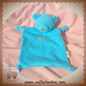 IKKS SOS DOUDOU OURS PLAT BLEU TOUT DOUX