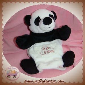 HISTOIRE D'OURS SOS DOUDOU PANDA NOIR BLANC MARIONNETTE