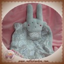 LITTLE STINKER BUTT SOS DOUDOU LAPIN GRIS MOUCHOIR TISSU