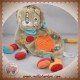 NICOTOY SOS DOUDOU LION PLAT GRIS ROND ORANGE SIMBA