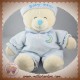 GIPSY SOS DOUDOU OURS BLANC HABIT BLEU LUNE BEAR SOS