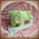 KIMBALOO SOS DOUDOU ELEPHANT VERT MOUCHOIR LANGE BLANC