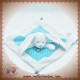 NICOTOY SOS DOUDOU OURS BLANC PLAT BLEU LAINE OISEAU ROND