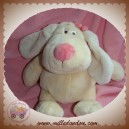 ANNA CLUB PLUSH SOS DOUDOU CHIEN ECRU ROSE SOS