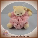 KALOO SOS DOUDOU OURS PLUME ROSE CLAIR ACCROCHE TETINE 11 CM