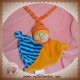 BABY CLUB C&A SOS DOUDOU CLOWN PLAT JAUNE ORANGE RAYE BLEU