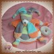 SOS DOUDOU ET COMPAGNIE OURS GRIS MARIONNETTE PECHE MENTHE ROND VERT ORANGE