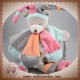 SOS DOUDOU ET COMPAGNIE OURS GRIS MARIONNETTE PECHE FRAISE ROSE dc2385