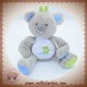 ARTHUR ET LOLA SOS DOUDOU KOALA GRIS VERT FLEUR BLEU