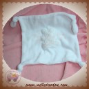 SOS DOUDOU PLAT BLANC VELOURS NOEUD LAPIN TEENIE STAR ROSE