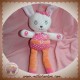 TEX SOS DOUDOU LAPIN ROSE ORANGE HIBOU POIS